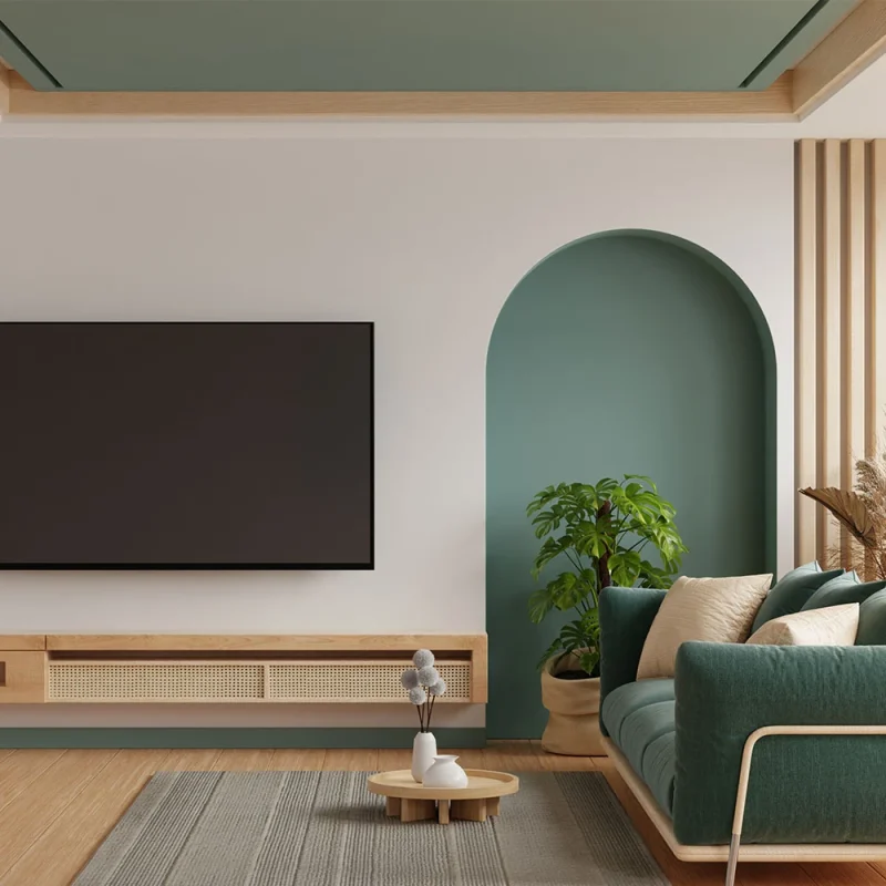 green-wall-mounted-tv-on-cabinet-X2DTR89.webp